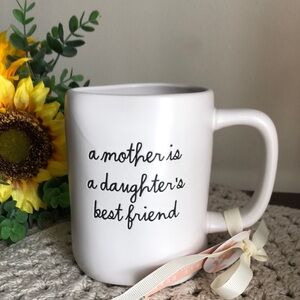 Rae Dunn White Ceramic Mug - A Mother is a Daughter's Best Friend